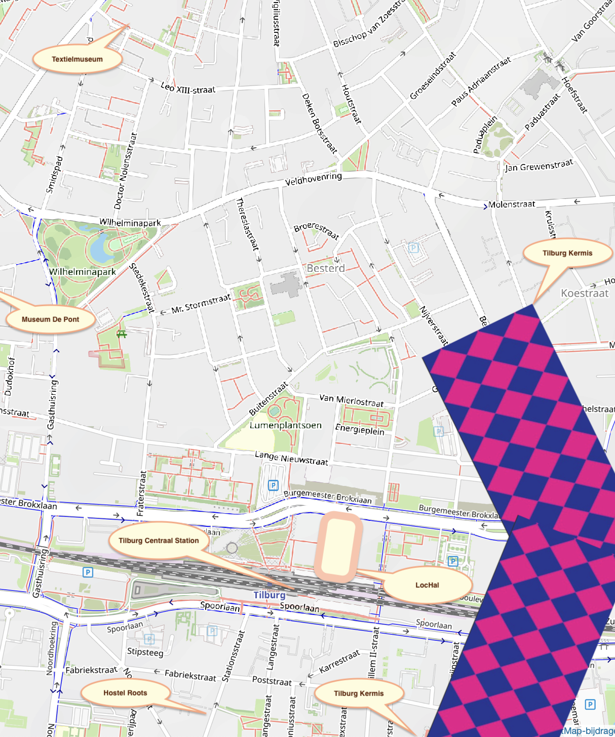 Map: Tilburg Kermis area